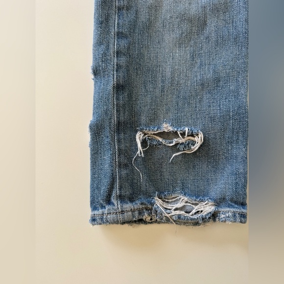 Veronica Beard-High Rise-Distressed-Blue-Jeans-Distressing-Cut Offs- Size 25 - Picture 7 of 16